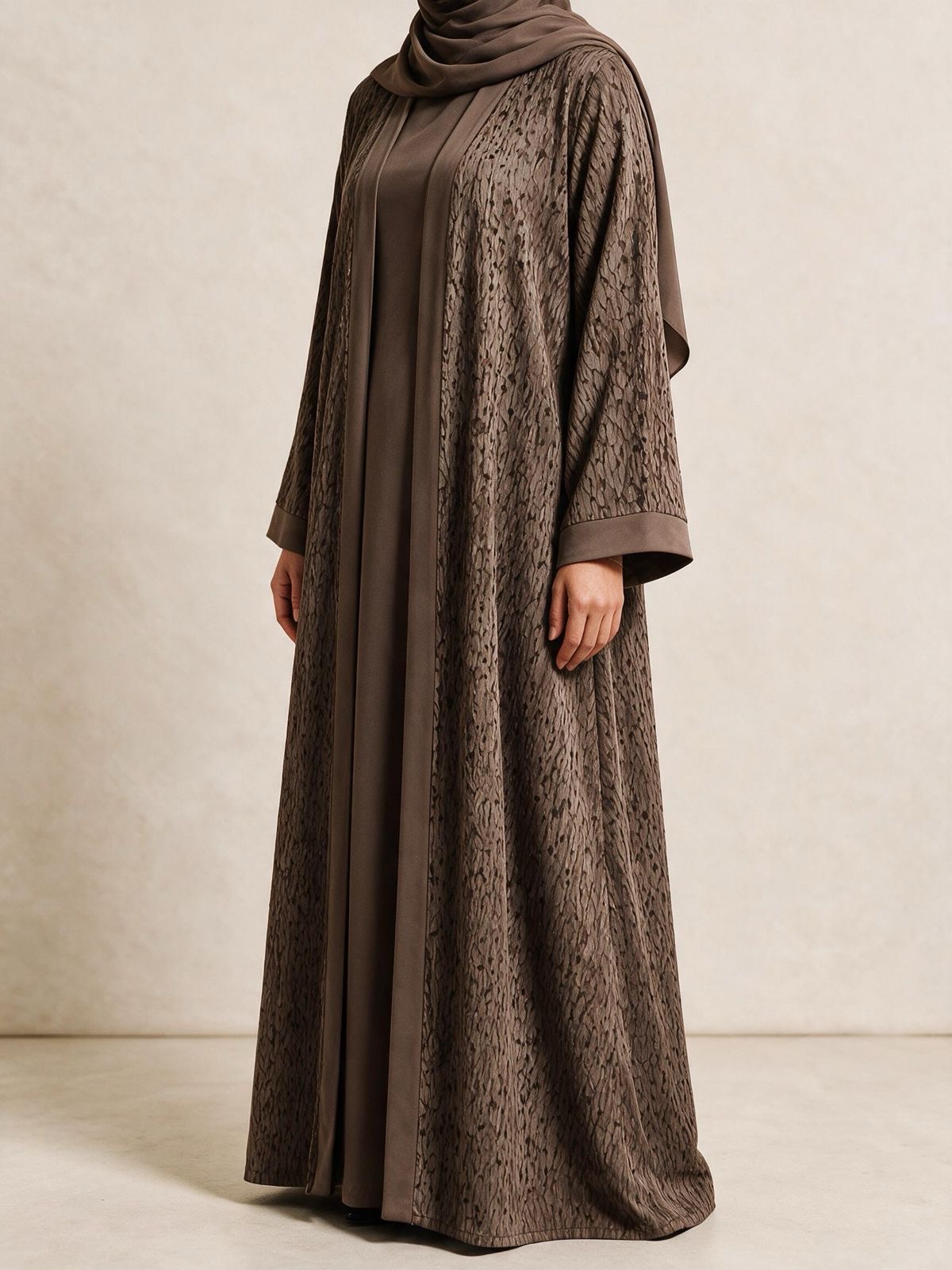 Saf ipek İkili Sahra Abaya — Safiya